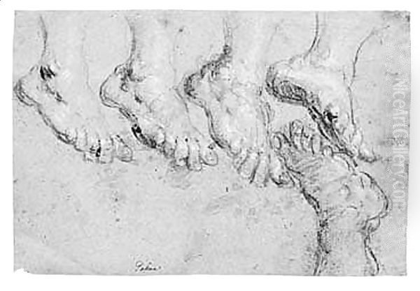 A Sheet Of Studies Of Feet - view 1