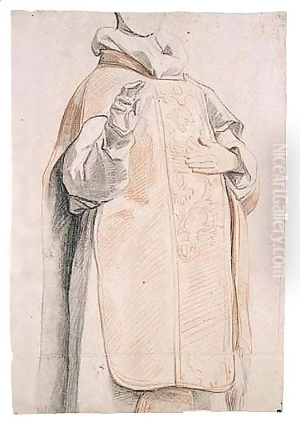 Study Of A Figure In Priest's Robes - view 1