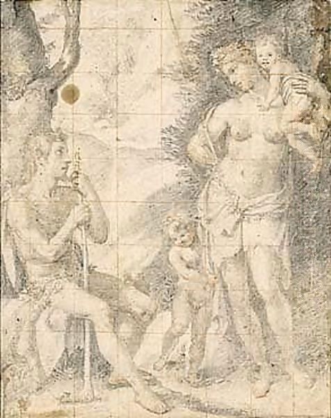 Adam And Eve With Their Sons - view 1