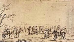 An Army Gathered By The Sea-shore, The Commanders Drawing Up Battle Plans