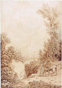 View Of The Castle Of Itri by Jakob Philippe Hackert
