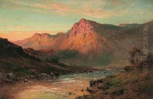 Sunset In The Highlands by Alfred de Breanski