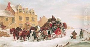 The Exeter To London Coach by John Charles Maggs