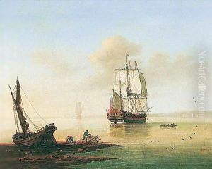 The Hope, A British Man Of War In Calm Waters