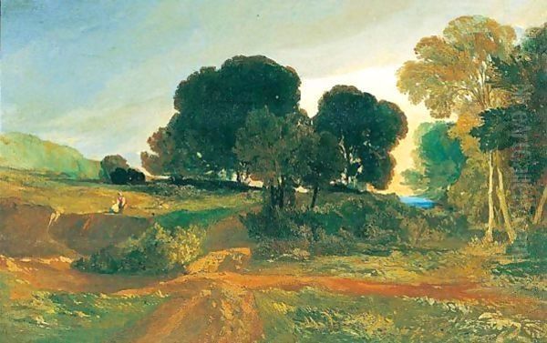 A Wooded Landscape At Whitlingham Near Norwich - view 1