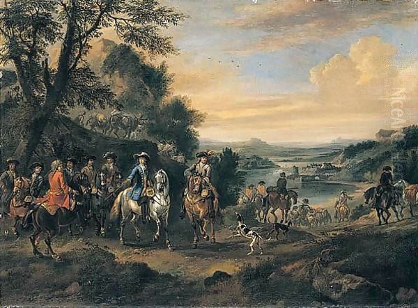 William III And His Staff, With Dutch And British Troops On The March - view 1