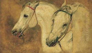 Study Of Horse's Heads by Richard Ansdell