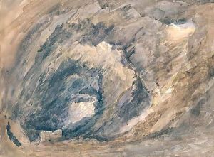 The Interior Of A Cave by David Cox