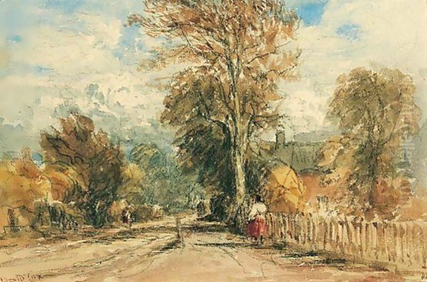 A Figure On A Country Road - view 1