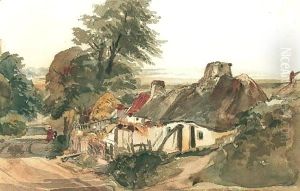 Cottages At Beathwaite Green, Levens, Cumbria by Peter de Wint