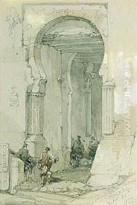 A Moorish Arch, Malaga by David Roberts