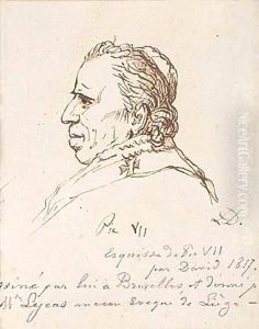Esquisse De Pie VII by Jacques Louis David