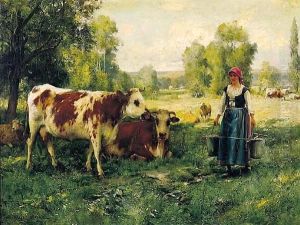 Laitiere Gardant Ses Vaches