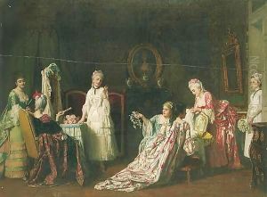 La Guirlande by Charles Baugniet