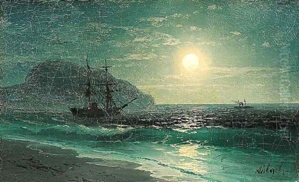 Ships in the moonlight - view 1