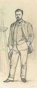 Portrait Of A.Benois, L.Bakst by Leon Samoilovitch Bakst