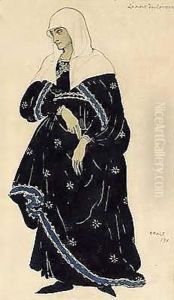 Costume design for la mEre Douloureuse by Leon Samoilovitch Bakst