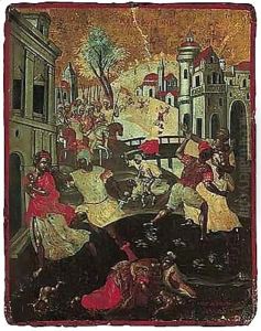 The Scene Depicted Within An Elaborate Italianate Architectural Setting by Unknown Painter
