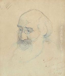 Portrait De Camille Pissarro by Paul Gauguin