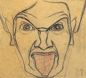 Man With A Protruding Tongue