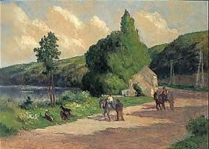 Rolleboise, La Maison Lajoie A L'Entree Du Village by Maximilien Luce
