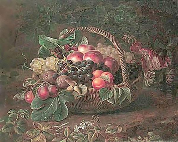 Still Life Of Fruit In A Basket - view 1