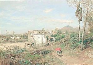 Ansicht Auf Den Vesuv (View Of Vesuvius) by Oswald Achenbach