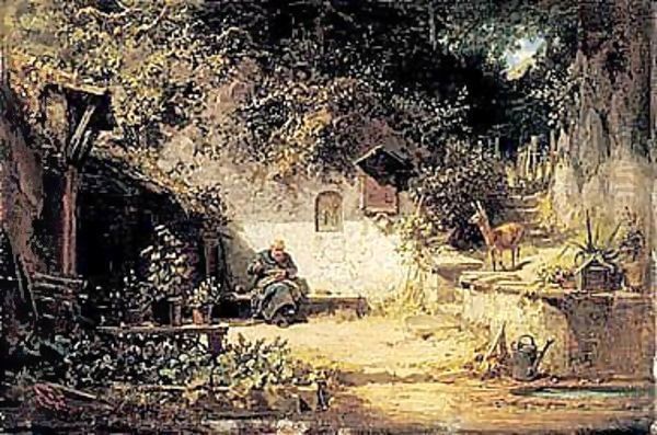 Der Eremit Vor Der Klause (Hermit Seated Outside His Hut) - view 1