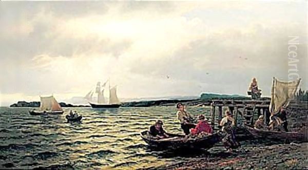 Fiskere Som Bringer Fangsten I Land (Landing The Catch) - view 1