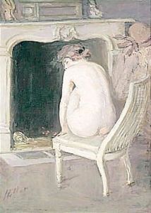 Nu De Dos Devant La Cheminee by Paul Cesar Helleu