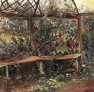 The arbor by Konstantin Egorovich Egorovich Makovsky