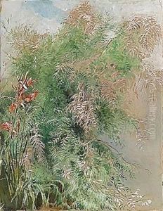 Floral by Konstantin Egorovich Egorovich Makovsky