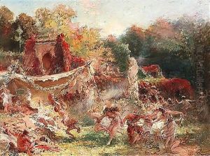 Spring bacchanale by Konstantin Egorovich Egorovich Makovsky