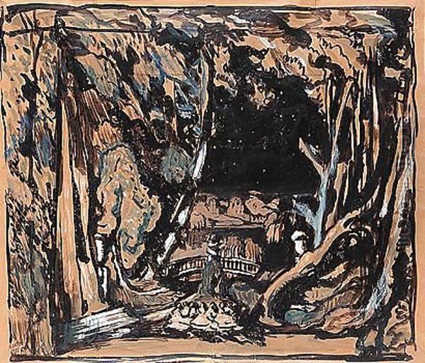 Stage design for les Sylphides - view 1