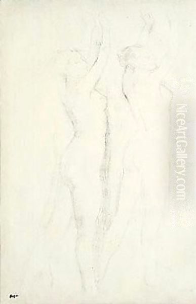 Deux Femmes Nues, Les Bras Leves - view 1