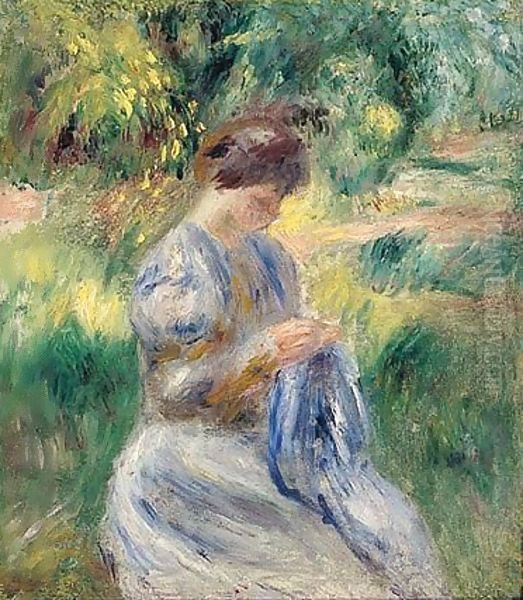 La Couseuse (Femme Cousant Dans Un Jardin) - view 1