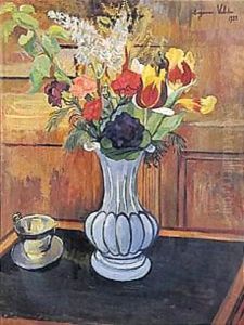 Bouquet De Fleurs Et Tasse by Suzanne Valadon