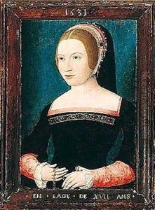 Portrait Of A Young Woman Holding A Chain by Unknown Painter