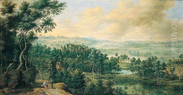 An Extensive Wooded Landscape With A Chateau - view 1