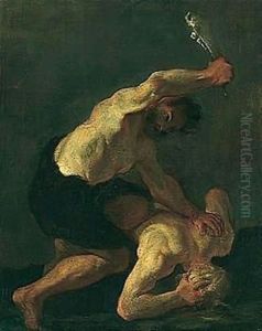 Cain Slaying Abel by Pierre Louis Cretey or Cretet