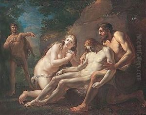 Adam And Eve Lamenting The Death Of Abel by Friedrich Heinrich Fuger