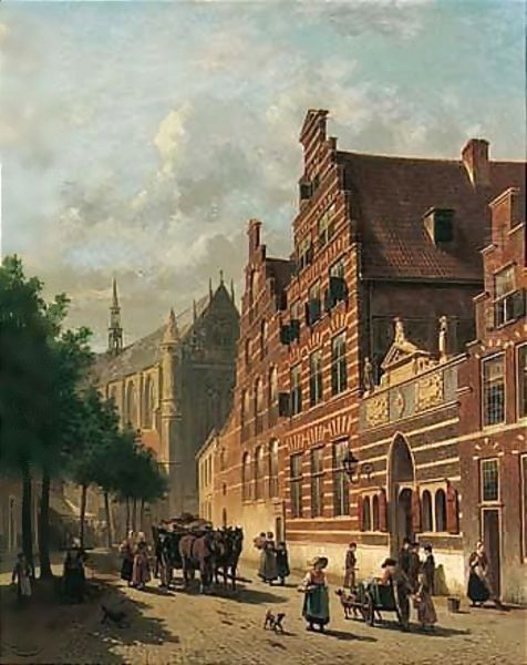 Stadgezicht Op Leiden (A Street Scene In Leiden) - view 1