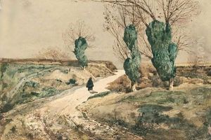 Le Chemin Creux by Henri-Joseph Harpignies