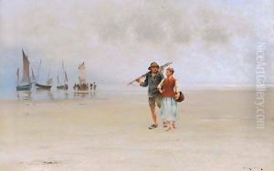 After The Catch by August Wilhelm Nikolaus Hagborg