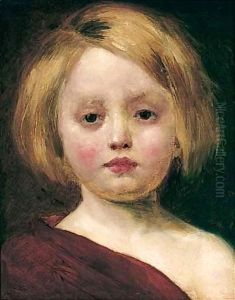 Portrat Eines Madchens (Portrait Of A Young Girl) by Wilhelm Leibl