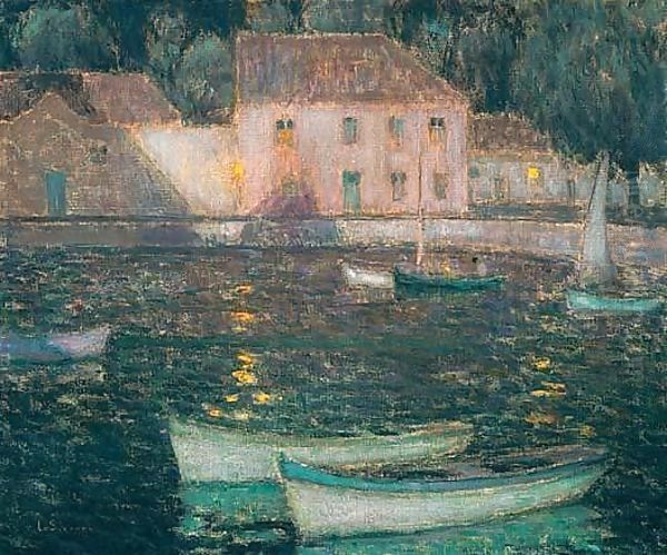 Barques Blanches Au Clair De Lune - view 1
