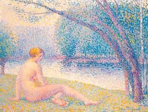 Femme Au Bord De L'Eau by Hippolyte Petitjean