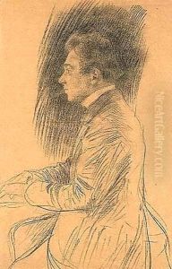 Klavier Spielender Mann Nach Links (Portrait Of A Pianist Facing Left)