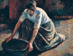 Femme Avec Un Baquet D'Eau (Etude Pour 'Le Bain De Frederic') Femme Avec Un Baquet D'Eau (Etude Pour 'Le Bain De Frederic')