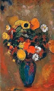 Fleurs Dans Un Vase Vert 2 by Odilon Redon